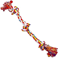 Rope 3 Knot Bone Flossy Chews 18