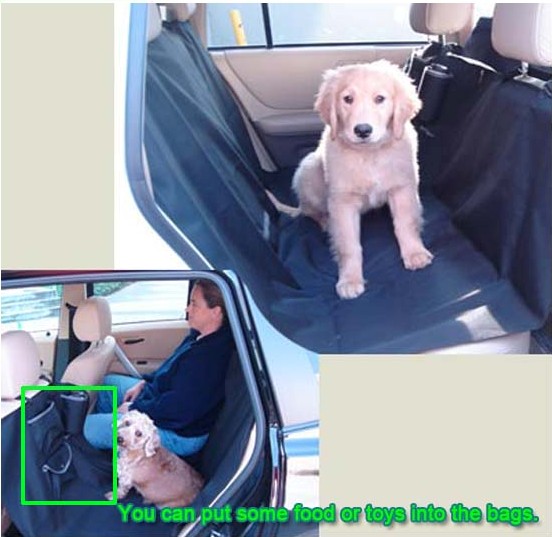 Car Rear Full Seat Cover Hammock with Pockets