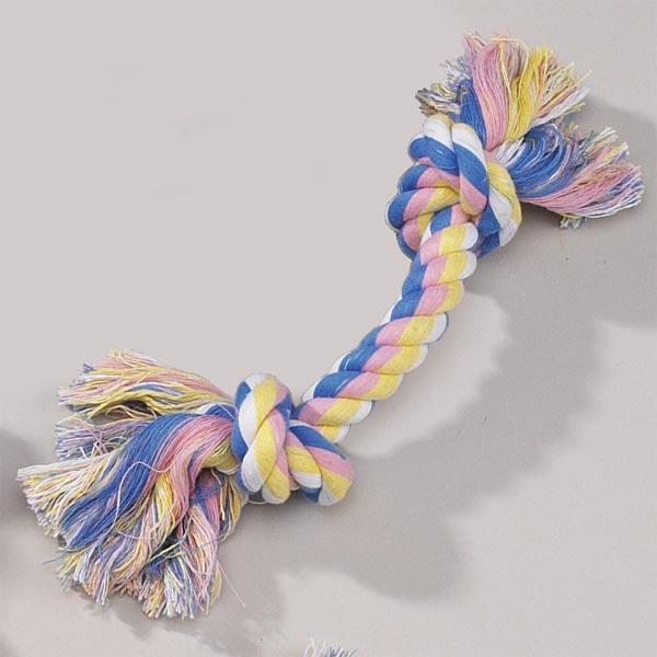 Rope 2 Knot Bone Flossy Chews 14