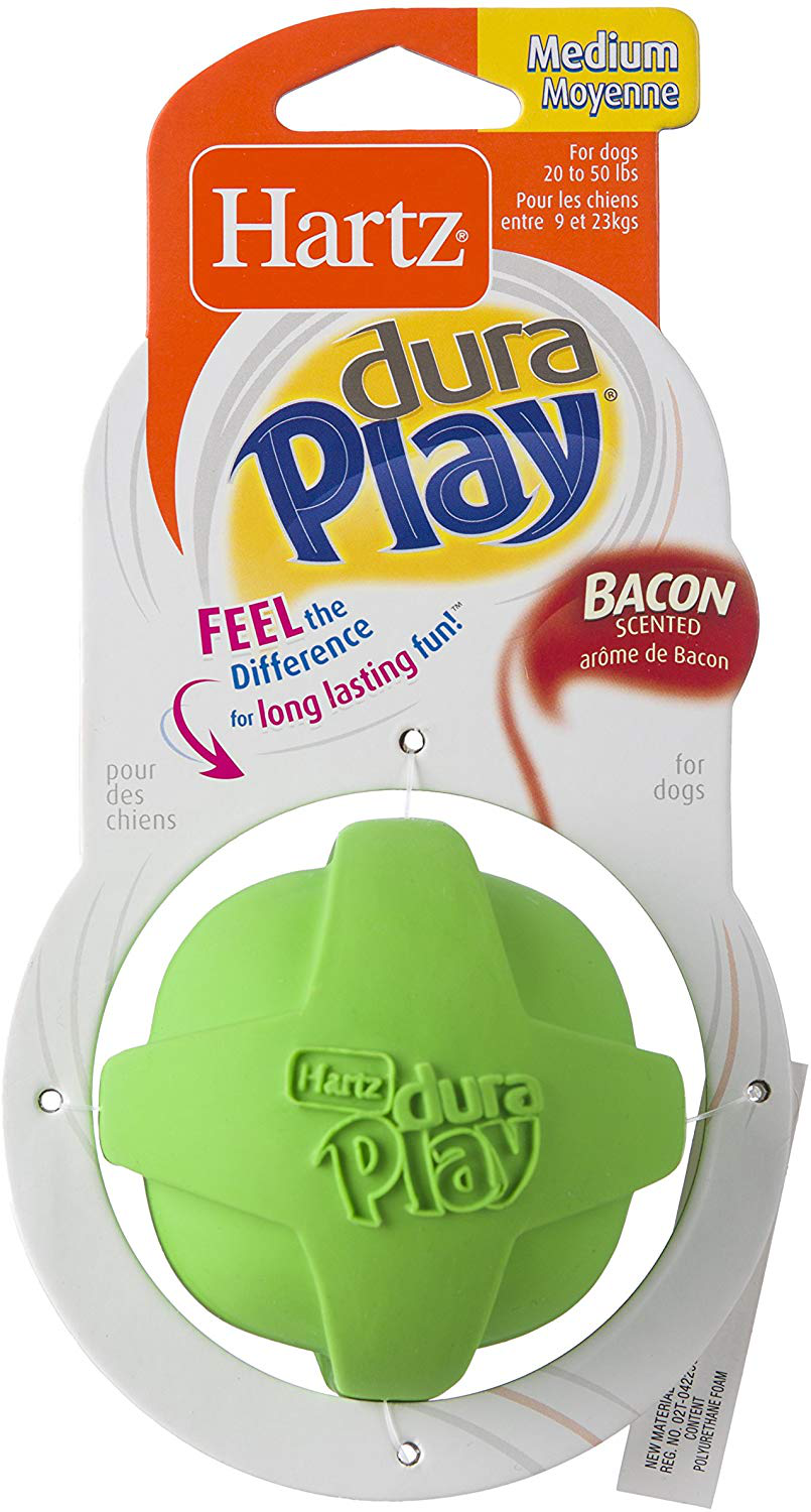 Hartz Dura Play Bacon Scented Rocket Dog Toy Medium